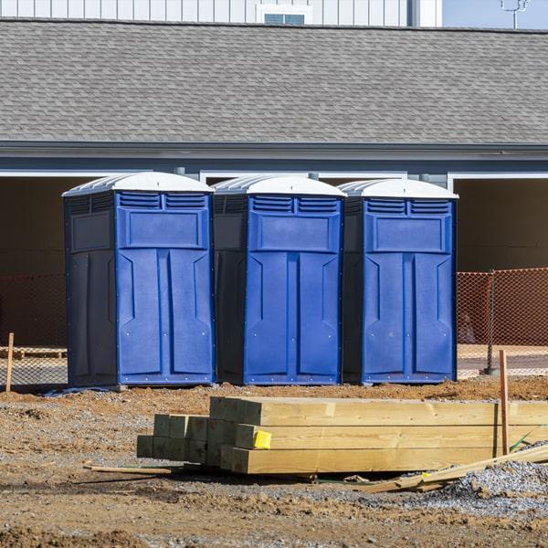 Heavy-duty construction site porta potty in Brooklyn, New York